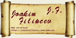 Joakim Filipčev vizit kartica